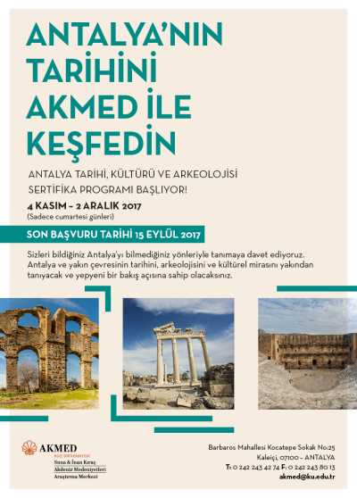 Antalya Tarihi, Kültürü ve Arkeolojisi Sertifika Programı